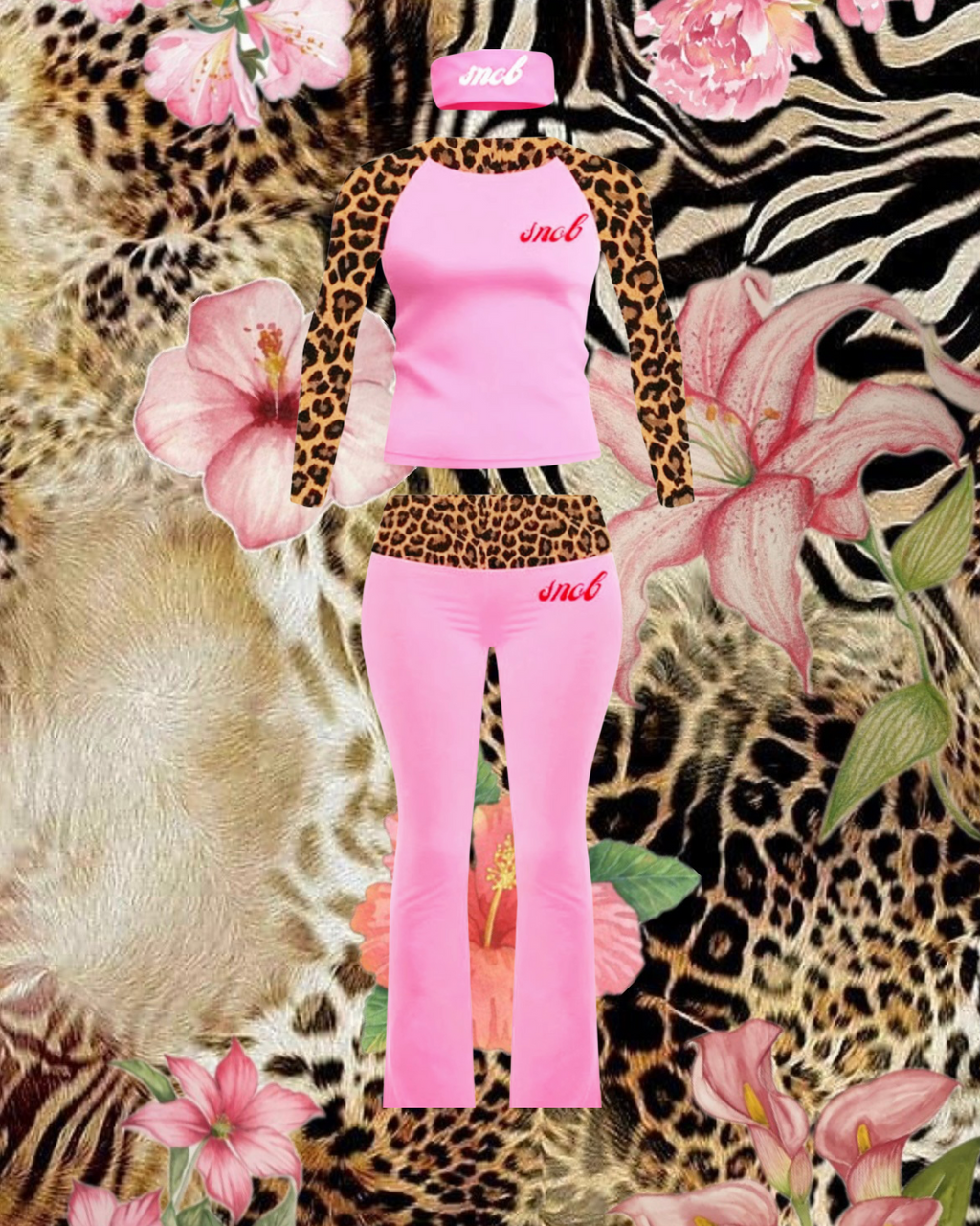 So Fetch Y2K Loungewear Set (Pink)