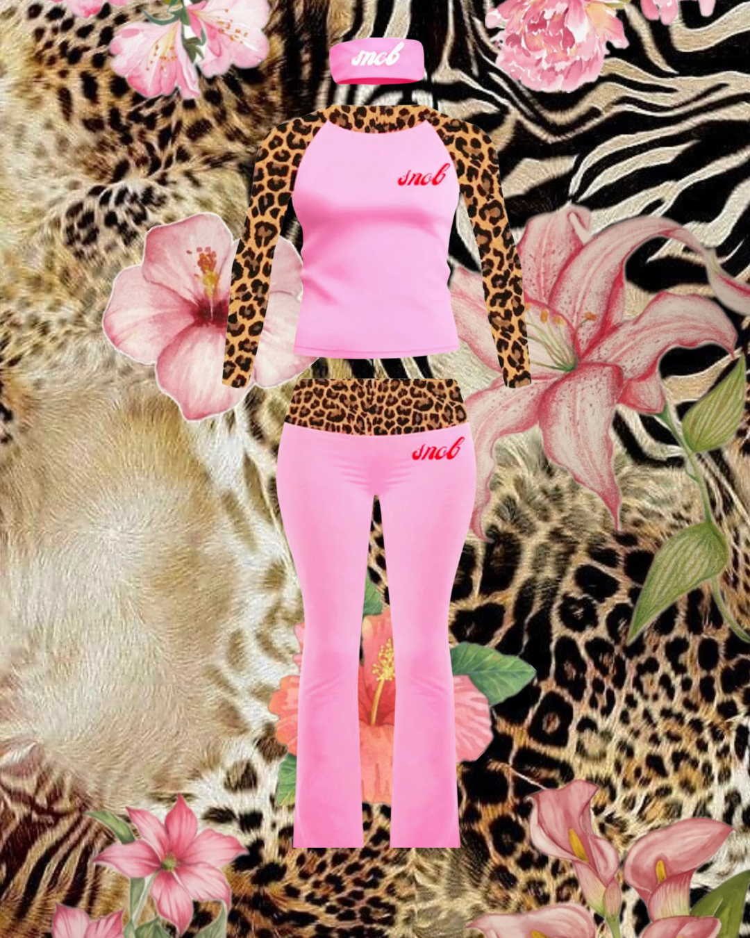 So Fetch Y2K Loungewear Set (Pink)